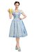 Oktoberfest Dirndl Ensemble robe et tablier bavarois à encolure carrée allemande