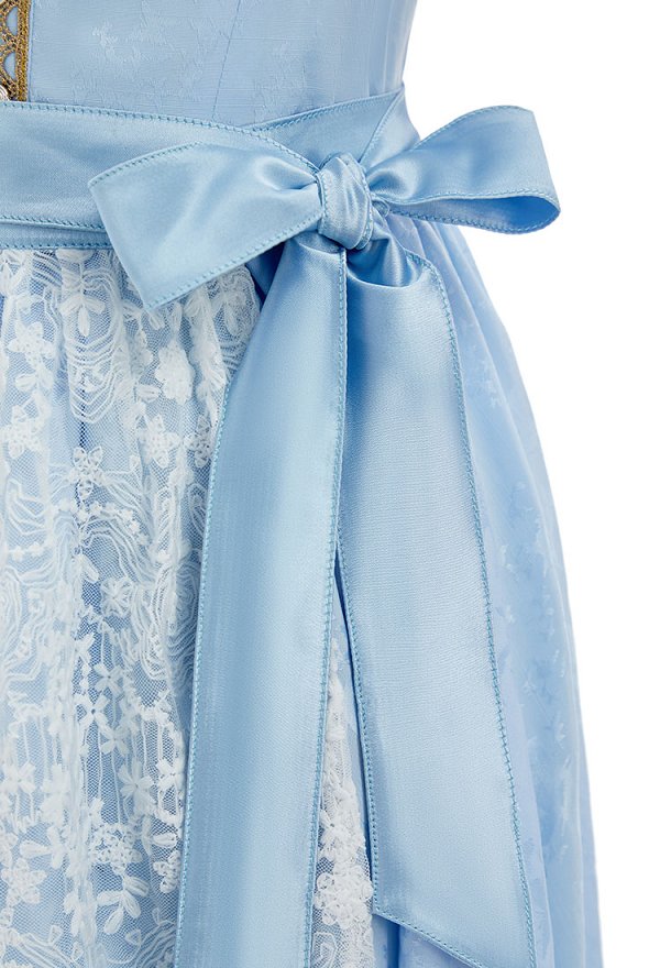 Oktoberfest Vestido dirndl conjunto de top, delantal y traje bávaro de cuello cuadrado alemán