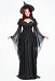 Halloween Vintage Hexenkleid Gothic Hexe Schwarzes Kleid mit Oberteil und Hut