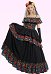 Day of the Dead Floral Print Dress Halloween Zombie Bride Spaghetti Strap Dress with Headband and Gloves