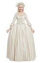 Marie Antoinette Cosplay Costume Floral Suit Rococo Victorian Ball Gown Top and Skirt with Brooch