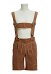 Oktoberfest Kostüm Vintage Herren Overall Braun Bestickte Hose mit Hosenträgern