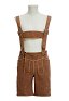 Cosplay Traje Oktoberfest Estilo Retro Pantalones de Tirantes con Bordados y Tirantes