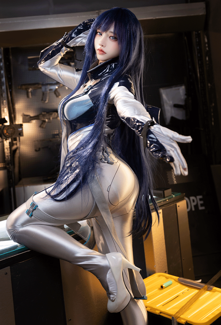 Goddess of Victory: Nikke Stellar Blade Raven Cosplay Costume Bodysuit with Props and Hand Armors