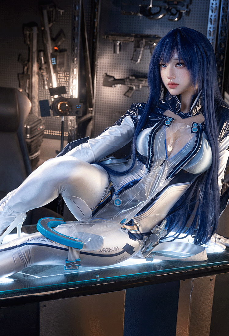 Goddess of Victory: Nikke Stellar Blade Raven Cosplay Costume Bodysuit with Props and Hand Armors