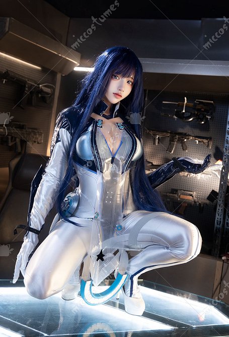 Goddess of Victory: Nikke Stellar Blade Raven Cosplay Costume Combinaison avec accessoires et protections pour les mains