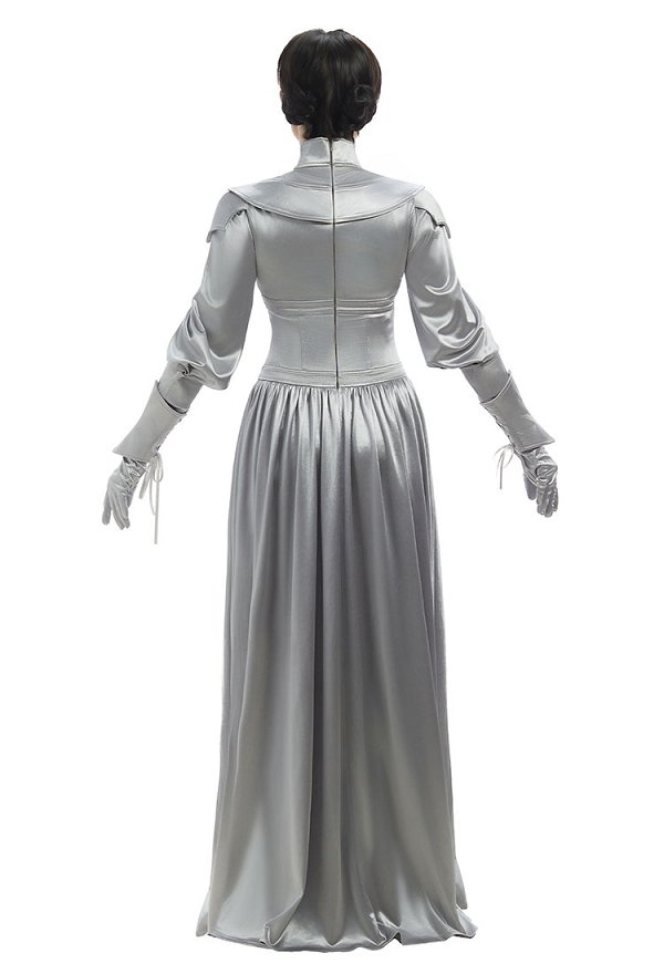 Medieval Elegante vestido de guerrera con guantes y guanteletes