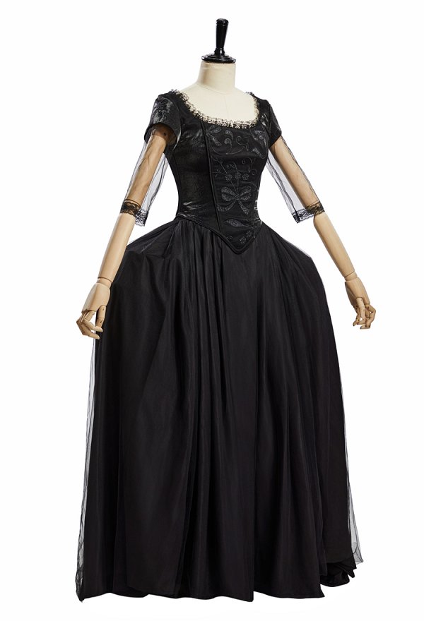 Vintage Marie Antoinette Queen Cosplay Disfraz Top y falda elástica con máscara para los ojos