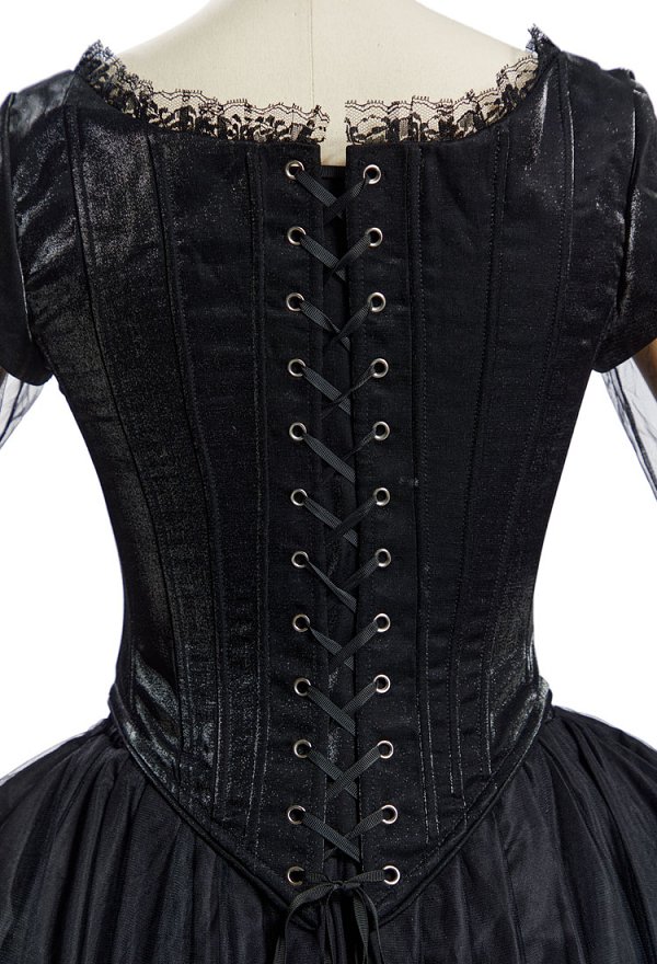 Vintage Marie Antoinette Queen Cosplay Disfraz Top y falda elástica con máscara para los ojos