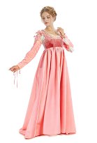 Estilo renacentista Disfraz de Cosplay Borgias Vintage Rosa Vestido con Forro Estilo renacentista Disfraz de Cosplay Borgias Vintage Rosa Vestido con Forro
