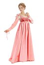 Renaissance-style The Borgias Cosplay Costume Vintage Pink Dress with Lining
