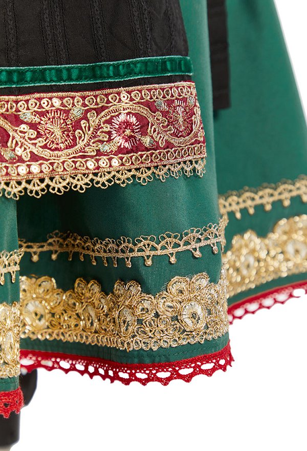 Traje típico alemán para el Oktoberfest vestido corto dirndl con delantal