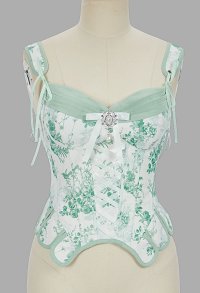 Daizbella Medieval Retro Floral Pattern Bodice Renaissance Corset
