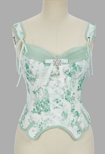 Daizbella Corsé renacentista con corpiño y estampado floral retro medieval