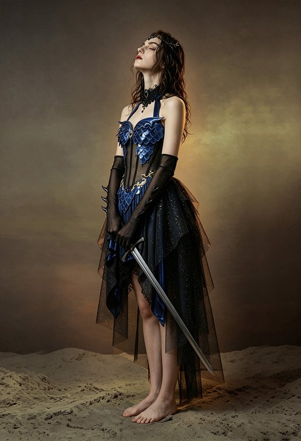 Daizbella Fantasía Medieval Vestido de Dragón Elfo Vestido de Halter Gótico Oscuro Vestido con Guantes y Cola Daizbella Fantasía Medieval Vestido de Dragón Elfo Vestido de Halter Gótico Oscuro Vestido con Guantes y Cola