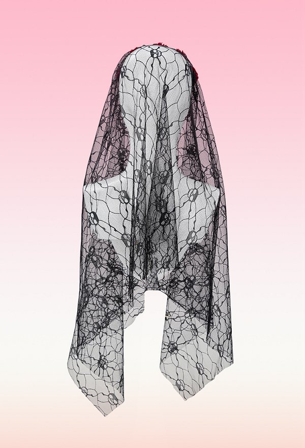Día del cráneo de azúcar muerto impresión floral vestido conjunto de Halloween Zombie novia corset sin tiras y falda con velo