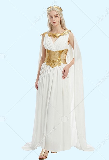 Greek Goddess Dress Sleeveless Chiffon Dress with Cape and Corset