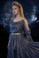 Daizbella Vestido de Renacimiento Medieval Vestido de Hadas Griego con Forro y Cinturón Daizbella Vestido de Renacimiento Medieval Vestido de Hadas Griego con Forro y Cinturón
