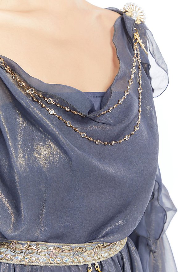 Daizbella Robe médiévale de style Renaissance robe de fée grecque avec doublure et ceinture