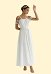 Robe longue Déesse grecque robe minimaliste à cordons tressés avec ceinture
