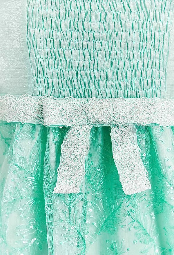 Daizbella Vestido de Cintura Alta Verde Menta era Regency con Guantes y Cinturón Daizbella Vestido de Cintura Alta Verde Menta era Regency con Guantes y Cinturón