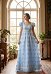 Regency-era Dress Retro Elegant High-waisted Dress with Puff Sleeves and Belt