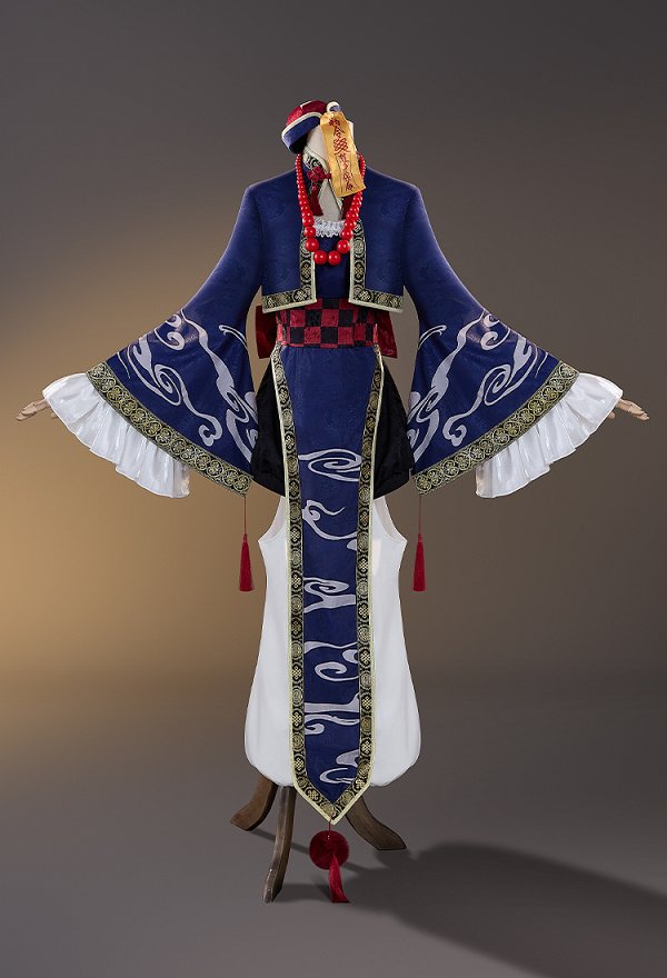 Ikezaki Misa Shinoshima Raise Kleid Cosplay Kostümkleid mit kurzer Jacke und Haremshose