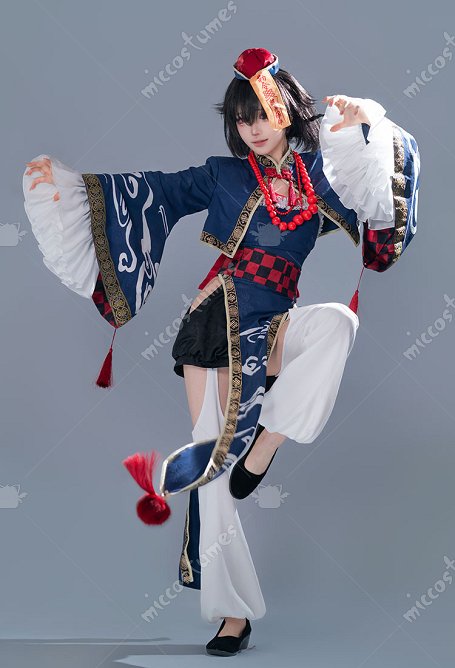 Ikezaki Misa Shinoshima Levantar Vestido de Disfraz de Cosplay con Chaqueta Corta y Pantalones Harem