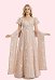 Regency-era Tea Party Dress Floral Embroidered High-waisted Dress with Shawl