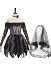 Halloween Zombie Bride Dress Skull Print Off-the-shoulder Dress with Veil and Choker