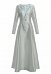 Halloween Viking-style Dress Medieval Fitted Long Dress with Arm Decoration