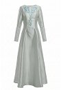 Halloween Viking-style Dress Medieval Fitted Long Dress with Arm Decoration