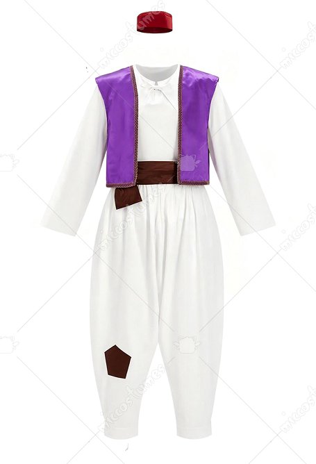 Gilet et doublure de costume de prince arabe avec pantalon et chapeau
