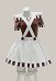 Halloween Chocolate Factory Costume d'ouvrière Haut à épaules dénudées et jupe à bretelles, avec perruque et chaussettes