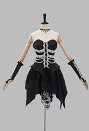 Gothic Lace Skeleton Outfit Halloween Corset Top and Skirt with Gloves and Choker