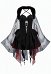 Costume d'Halloween Homme-Papillon Magique Robe Corset à Col Chemisier et Cape avec Col en Fourrure et Bandeau