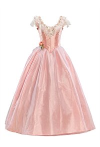 Victorian Opera Ball Gown Corset Top and Skirt Set with Floral Accessories