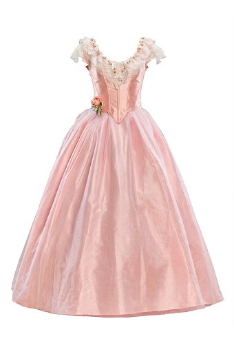 Conjunto de Vestido de Gala de Ópera Victoriano Top de Corsé y Falda con Accesorios Florales