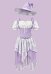 Halloween Retro Patchwork Witch Costume Corset-style Dress with Off-the-Shoulder Blouse and Hat