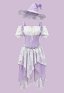 Costume de sorcière rétro en patchwork pour Halloween Robe style corset avec chemisier à épaules dénudées et chapeau