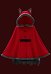 Halloween Red Cloak Dress Hooded Cape with Tutu Skirt and Knee-high Socks