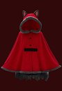 Halloween Red Cloak Dress Hooded Cape with Tutu Skirt and Knee-high Socks