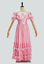 Daizbella Vintage European-Style Antique Dress Court-Style Off-the-Shoulder Tiered Dress