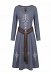 Halloween Viking-style Priestess Dress Medieval Fitted Dress with Belt