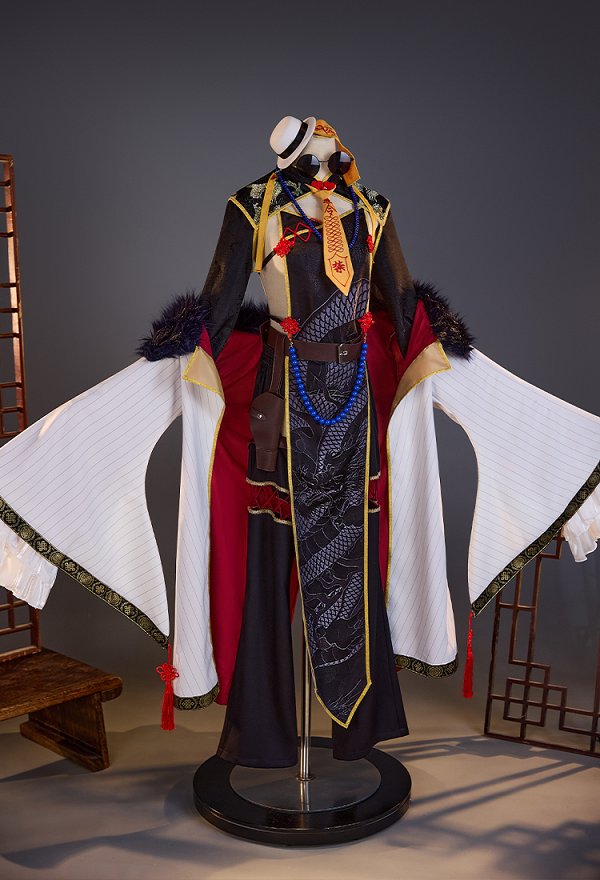 Ikezaki Misa Mafia Kyonshi Cosplay Costume Lining and Coat with Pants and Hat Ikezaki Misa Mafia Kyonshi Cosplay Costume Lining and Coat with Pants and Hat
