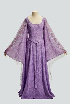 Daizbella Medieval Fantasy Fairy Elf Long Dress Purple Embroidered Bell-sleeved Dress with Shawl and Belt Daizbella Medieval Fantasy Fairy Elf Long Dress Purple Embroidered Bell-sleeved Dress with Shawl and Belt