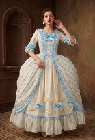 Daizbella Medieval Rococo Style Floral Dress Polish-style Ruffle Dress and Half Skirt Daizbella Medieval Rococo Style Floral Dress Polish-style Ruffle Dress and Half Skirt