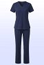 Navy Blue Quick-drying Uniform Breathable Two-piece Work Attire Short-sleeved Top and Trousers