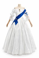 Daizbella Queen Victoria Replica Ball Gown Off-the-shoulder Corset Skirt Set with Sash and Headband Daizbella Queen Victoria Replica Ball Gown Off-the-shoulder Corset Skirt Set with Sash and Headband