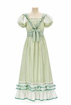 Daizbella Edwardian Green Vintage Maxi Dress Victorian Square Neckline Puff Sleeves Dress Daizbella Edwardian Green Vintage Maxi Dress Victorian Square Neckline Puff Sleeves Dress